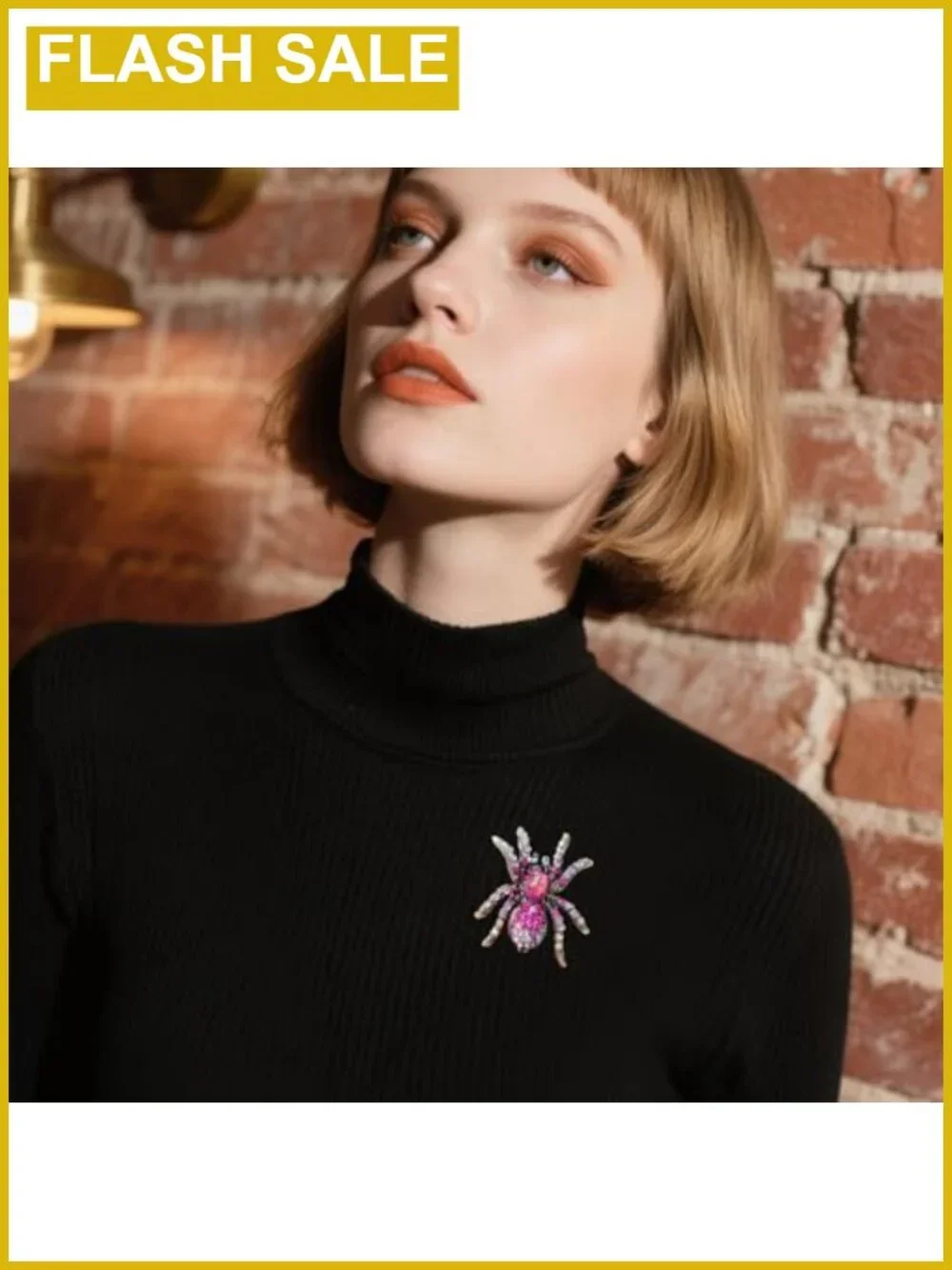 Crystal Spider Brooch Pin Opal Gemstone Statement Costume Jewelry